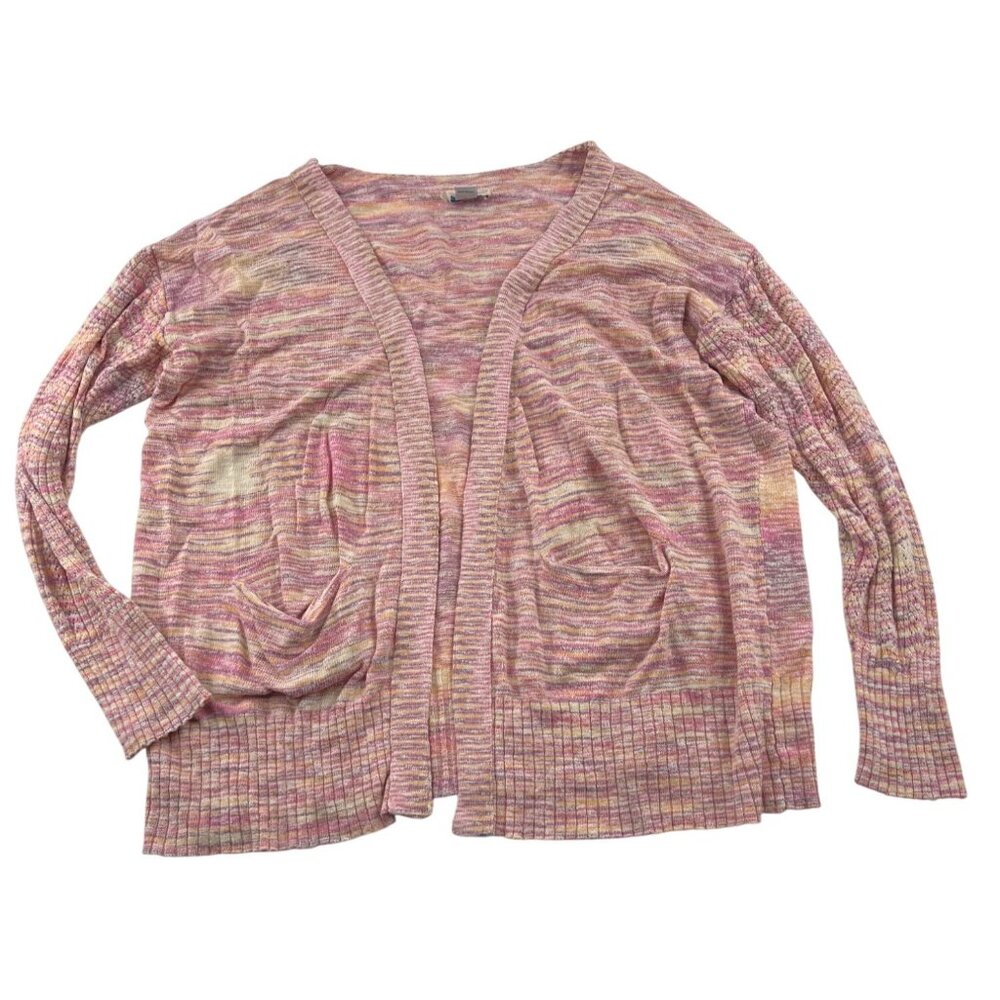 Sundance Women's Cardigan Sweater Viscose & Cotton Pink Multi-Color Pattern Size